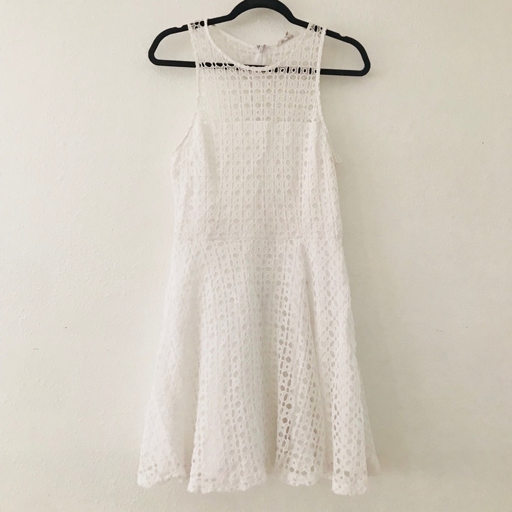 White lace B.B. Dakota A frame dress